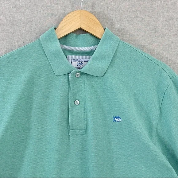 Southern Tide Skipjack Polo Shirt Seafoam Green Large - Picture 3 of 8